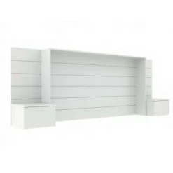 ID Kids Têtes De Lit Tête De Lit Avec Chevets 160 Cm Effet Bois Blanc Et Bois -Surmatelas Soldes Magasin tete de lit avec chevets 160 cm effet bois blanc 4