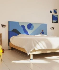 MyQuintus Têtes De Lit Tête De Lit Avec Housse Bleu 140 Cm -Surmatelas Soldes Magasin tete de lit avec housse bleu 140 cm 17