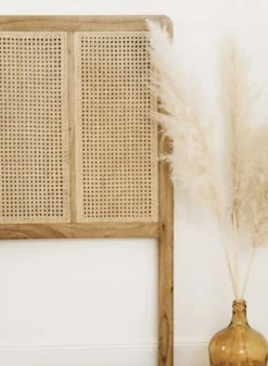 Saudara Collections Têtes De Lit Tête De Lit Bois Et Cannage -Surmatelas Soldes Magasin tete de lit bois et cannage 2