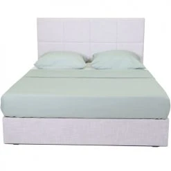 Homifab Têtes De Lit Tête De Lit Capitonnée En Tissu Gris Clair 140 Cm -Surmatelas Soldes Magasin tete de lit capitonnee en tissu gris clair 140 cm 8