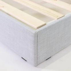 Homifab Têtes De Lit Tête De Lit Capitonnée En Tissu Gris Clair 160 Cm -Surmatelas Soldes Magasin tete de lit capitonnee en tissu gris clair 160 cm 5