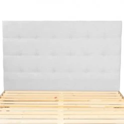 Homifab Têtes De Lit Tête De Lit Capitonnée En Tissu Gris Clair 160 Cm -Surmatelas Soldes Magasin tete de lit capitonnee en tissu gris clair 160 cm 8