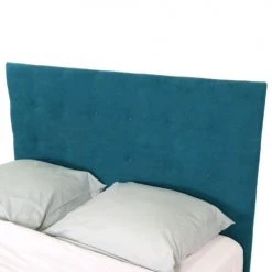 Homifab Têtes De Lit Tête De Lit Capitonnée En Velours Bleu Canard 160 Cm -Surmatelas Soldes Magasin tete de lit capitonnee en velours bleu canard 160 cm 5