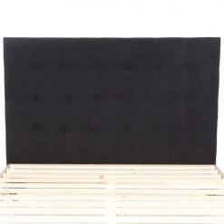 Homifab Têtes De Lit Tête De Lit Capitonnée En Velours Gris Anthracite 140 Cm -Surmatelas Soldes Magasin tete de lit capitonnee en velours gris anthracite 140 cm 2