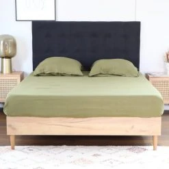 Homifab Têtes De Lit Tête De Lit Capitonnée En Velours Gris Anthracite 160 Cm -Surmatelas Soldes Magasin tete de lit capitonnee en velours gris anthracite 160 cm 1