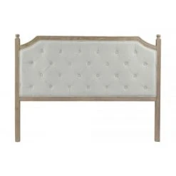 Wadiga Têtes De Lit Tête De Lit Classique En Bois Et Tissu Capitonné Lin Gris L160cm -Surmatelas Soldes Magasin tete de lit classique en bois et tissu capitonne lin gris 160cm 3