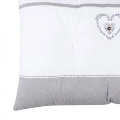 Lovely Casa Têtes De Lit Tête De Lit Coton Gris 45x70cm -Surmatelas Soldes Magasin tete de lit coton gris 45x70cm 3