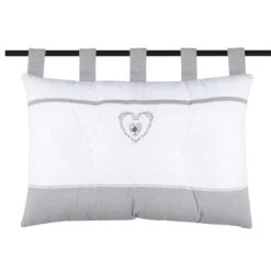 Lovely Casa Têtes De Lit Tête De Lit Coton Gris 45x70cm -Surmatelas Soldes Magasin tete de lit coton gris 45x70cm 4