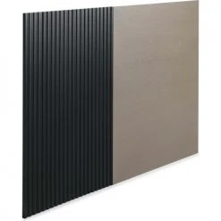 Thai Natura Têtes De Lit Tête De Lit En Bois Couleur Gris Et Noir 162x110cm