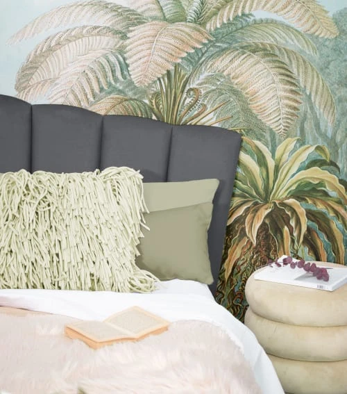 RNT By Really Nice Things Têtes De Lit Tête De Lit En Contreplaqué Et Velours Gris Froid. 4 RNT By Really Nice Things Têtes De Lit Tête De Lit En Contreplaqué Et Velours Gris Froid. – Image 2