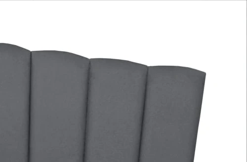 RNT By Really Nice Things Têtes De Lit Tête De Lit En Contreplaqué Et Velours Gris Froid. 5 RNT By Really Nice Things Têtes De Lit Tête De Lit En Contreplaqué Et Velours Gris Froid. – Image 3