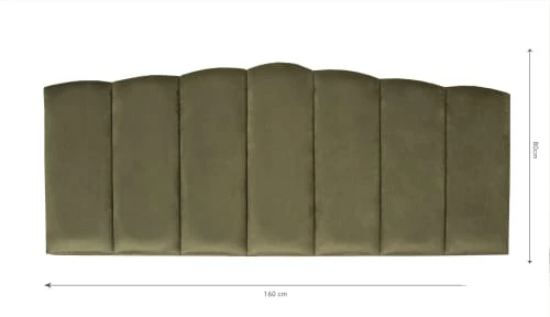 RNT By Really Nice Things Têtes De Lit Tête De Lit En Contreplaqué Et Velours Vert Sauge. 6 RNT By Really Nice Things Têtes De Lit Tête De Lit En Contreplaqué Et Velours Vert Sauge. – Image 4