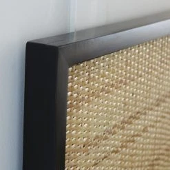 Bois Dessus Bois Dessous Têtes De Lit Tête De Lit En Mindi Massif Et Rotin Noir L160 -Surmatelas Soldes Magasin tete de lit en mindi massif et rotin noir l160 2