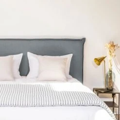 Surmatelas Soldes Magasin -Surmatelas Soldes Magasin tete de lit en tissu 170 cm gris 1