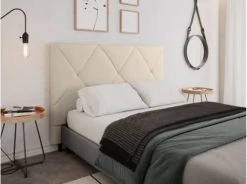 Usinestreet Têtes De Lit Tête De Lit En Tissu BAILA - Beige, Largeur - 160 Cm -Surmatelas Soldes Magasin tete de lit en tissu baila beige largeur 160 cm 2