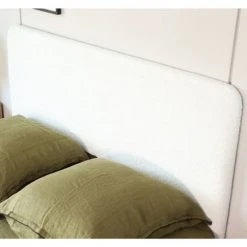 Homifab Têtes De Lit Tête De Lit En Tissu Bouclette Blanc 160 Cm -Surmatelas Soldes Magasin tete de lit en tissu bouclette blanc 160 cm 3