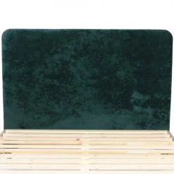 Homifab Têtes De Lit Tête De Lit En Velours Gratté Vert Bouteille 140 Cm -Surmatelas Soldes Magasin tete de lit en velours gratte vert bouteille 140 cm 2
