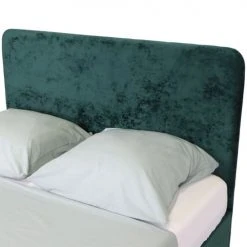 Homifab Têtes De Lit Tête De Lit En Velours Gratté Vert Bouteille 140 Cm -Surmatelas Soldes Magasin tete de lit en velours gratte vert bouteille 140 cm 5