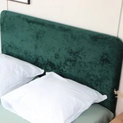 Homifab Têtes De Lit Tête De Lit En Velours Gratté Vert Bouteille 160 Cm -Surmatelas Soldes Magasin tete de lit en velours gratte vert bouteille 160 cm 3