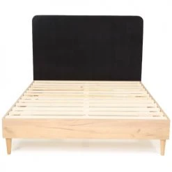 Homifab Têtes De Lit Tête De Lit En Velours Gris Anthracite 160 Cm -Surmatelas Soldes Magasin tete de lit en velours gris anthracite 160 cm 4