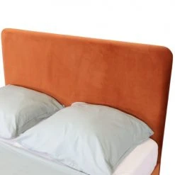 Homifab Têtes De Lit Tête De Lit En Velours Rouille 140 Cm -Surmatelas Soldes Magasin tete de lit en velours rouille 140 cm 5