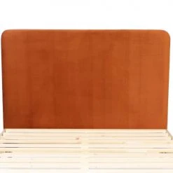Homifab Têtes De Lit Tête De Lit En Velours Rouille 160 Cm -Surmatelas Soldes Magasin tete de lit en velours rouille 160 cm 2