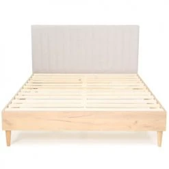 Homifab Têtes De Lit Tête De Lit Matelassé En Tissu Gris Clair 160 Cm -Surmatelas Soldes Magasin tete de lit matelasse en tissu gris clair 160 cm 3