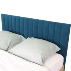 Homifab Têtes De Lit Tête De Lit Matelassé En Velours Bleu 140 Cm -Surmatelas Soldes Magasin tete de lit matelasse en velours bleu 140 cm 4