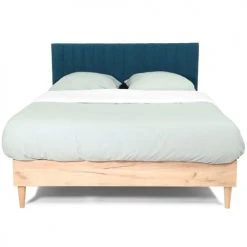 Homifab Têtes De Lit Tête De Lit Matelassé En Velours Bleu 140 Cm -Surmatelas Soldes Magasin tete de lit matelasse en velours bleu 140 cm 5