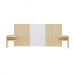 TEMAHOME Têtes De Lit Tête De Lit Placage Blanc Et Chêne Clair