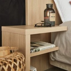 Surmatelas Soldes Magasin -Surmatelas Soldes Magasin tete de lit placage blanc et chene clair 7