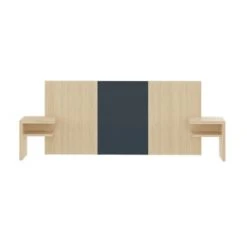 TEMAHOME Têtes De Lit Tête De Lit Placage Blanc Et Chêne Clair -Surmatelas Soldes Magasin tete de lit placage gris anthracite et chene clair 12