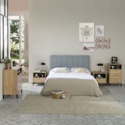 HOMN Têtes De Lit Tête De Lit Tapissée 140x60 Cm Couleur Gris, 8 Cm D'épaisseur -Surmatelas Soldes Magasin tete de lit tapissee 140x60 cm couleur gris 8 cm d epaisseur 7